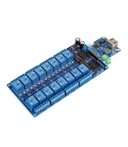 iMatic RJ45 Ethernet/Wi-Fi Control Board with integrated 16-Ch DC 12V Relay