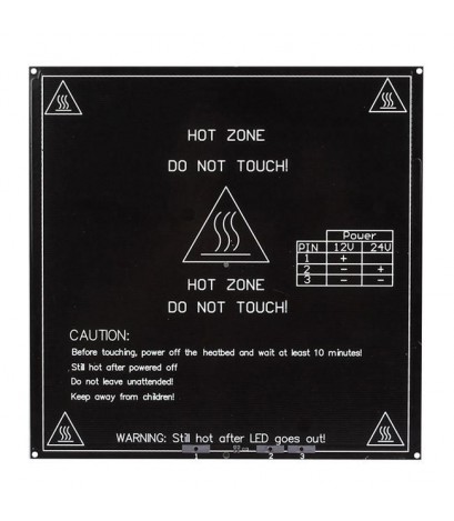 RepRap MK2B 3D printers Dual Power PCB HeatBed Heat Bed 12/24V Updated Version of MK2A